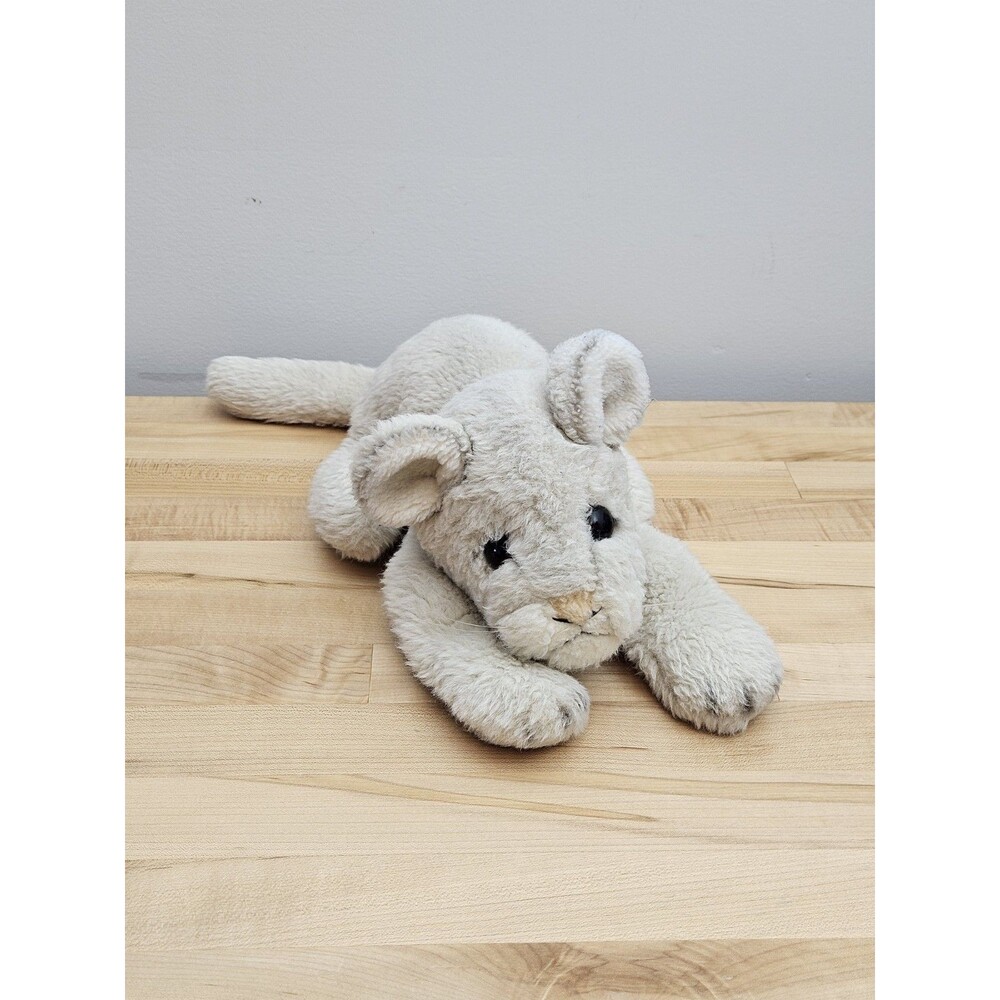 Vintage Charm Co Snow Mountain Lion Puma Cub Plush Stuffed Animal 1988 Japan 18”